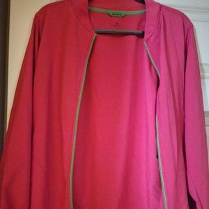 Carhartt Women's Cross-Flex Medium Azalea Zip-Front Scrub Jacket